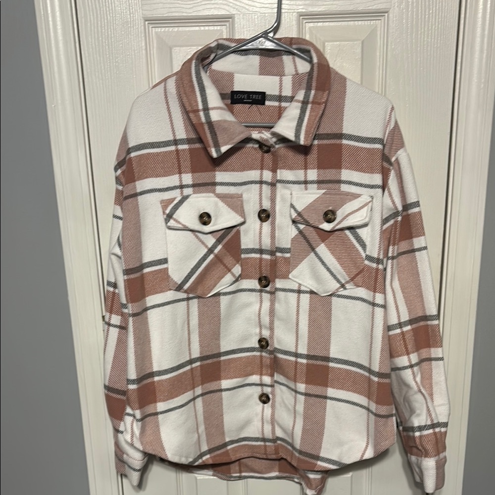 Love Tree Plaid Button-Up Shirt